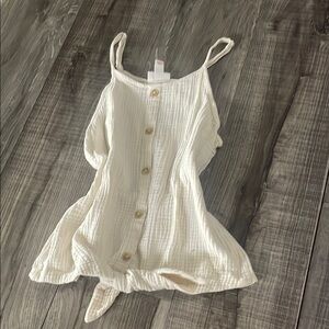 Women's White Button-Down Top